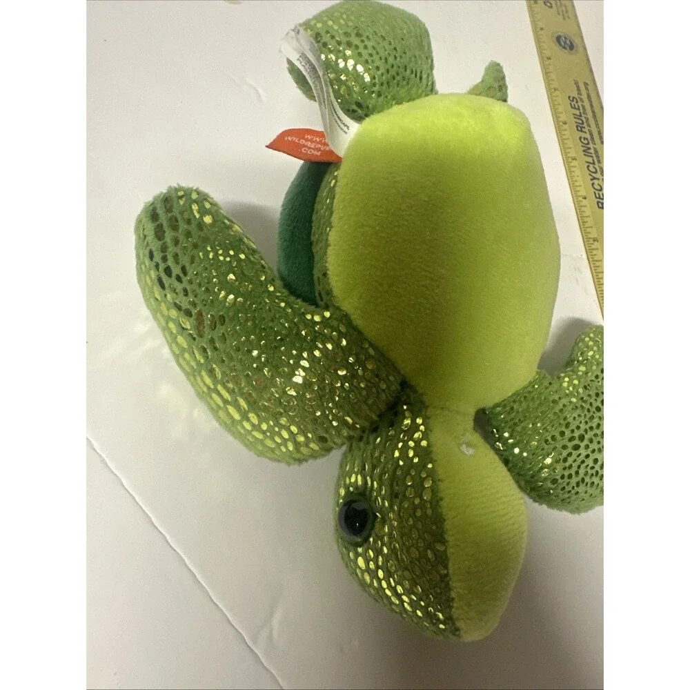Wild Republic Sea Turtle Plush Stuffed Animal Sea Critters 7” Green- Preowned